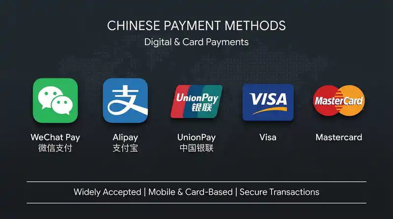 暗网猎奇支持的支付方式包括微信支付、支付宝、银联、信用卡和借记卡